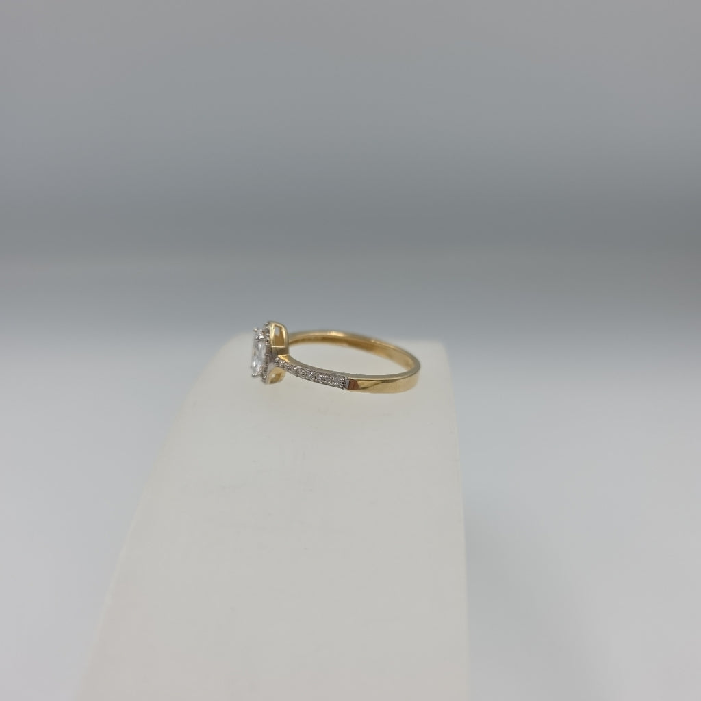 ANILLO ANILLITO C CIRCONIAS 14K 7 TALLA 2 GR (NUEVO)