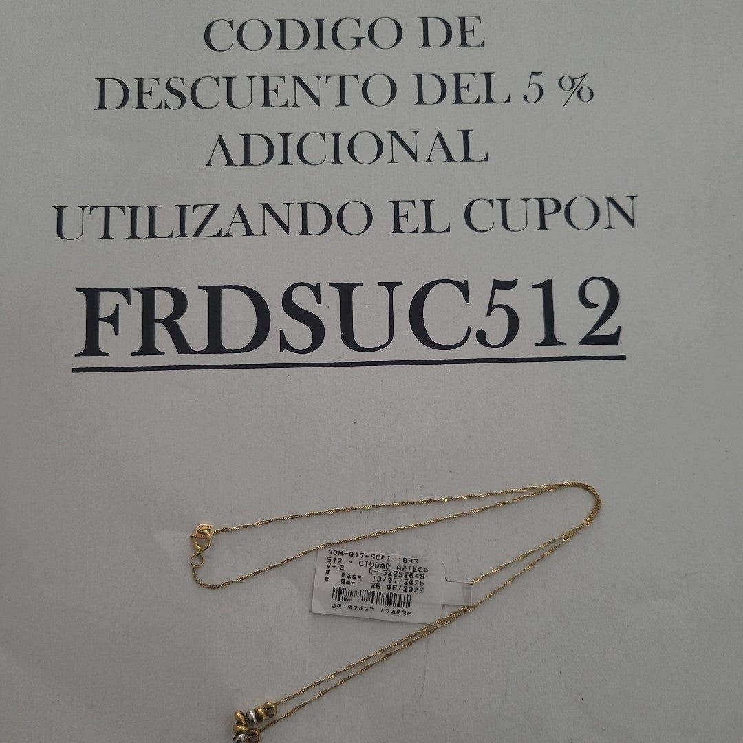 CADENA ORO 14 K 1,00 GRMS (SEMINUEVO)