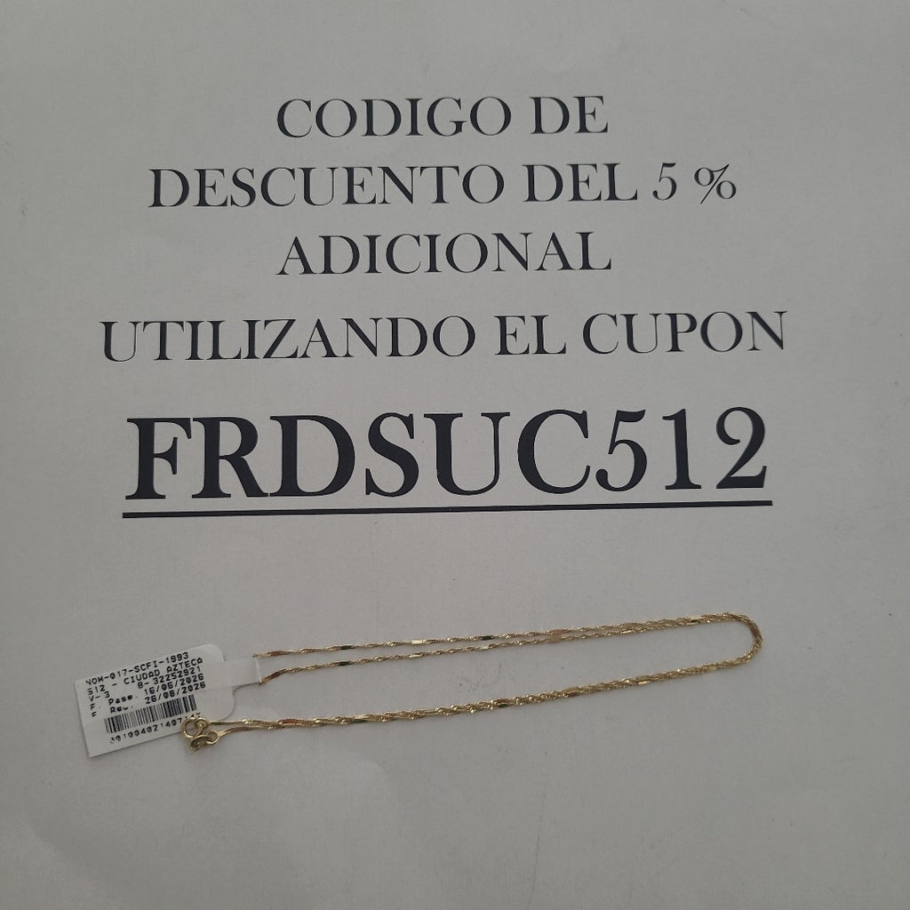CADENA ORO 10 K 0,80 GRMS (SEMINUEVO)