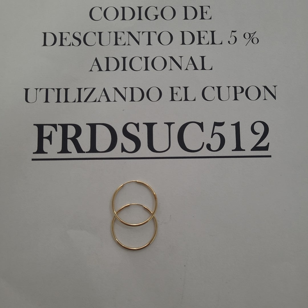 ARETES PAR ORO 14 K 0.8 GRMS (SEMINUEVO)
