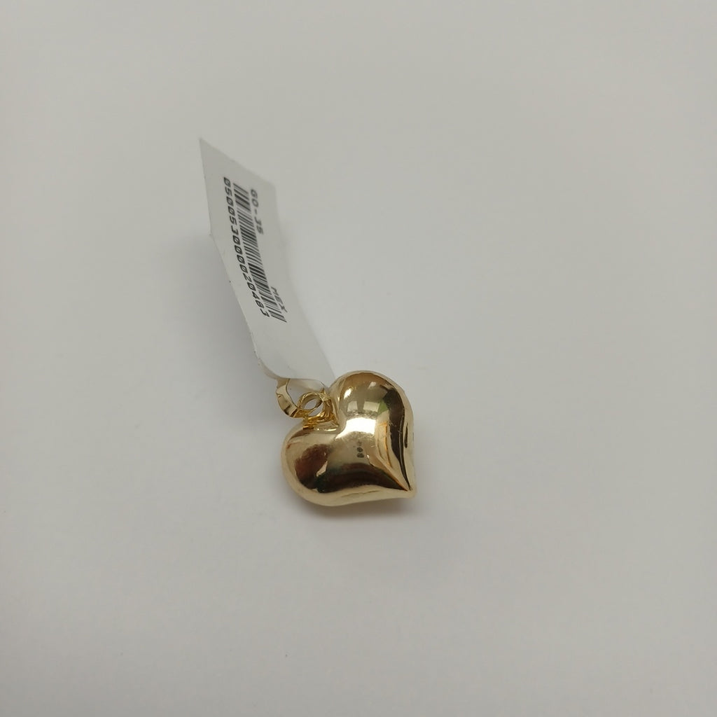 DIJE TEJIDO CORAZON LISO 14K 1.2 GR (NUEVO)