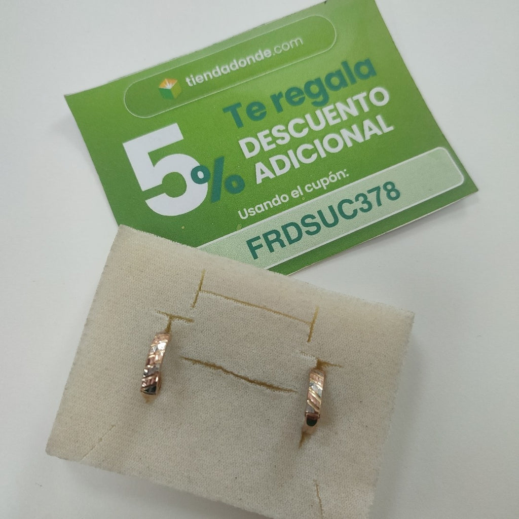 ARRACADAS PAR ORO,ORO COMBINADO 10 K 1,60 GRMS (SEMINUEVO)