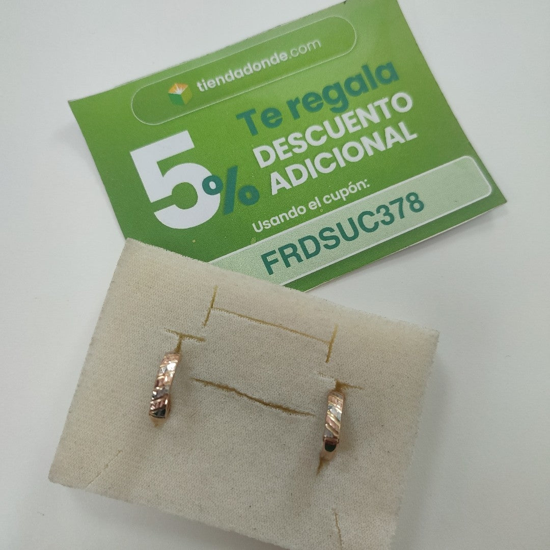ARRACADAS PAR ORO,ORO COMBINADO 10 K 1,60 GRMS (SEMINUEVO)