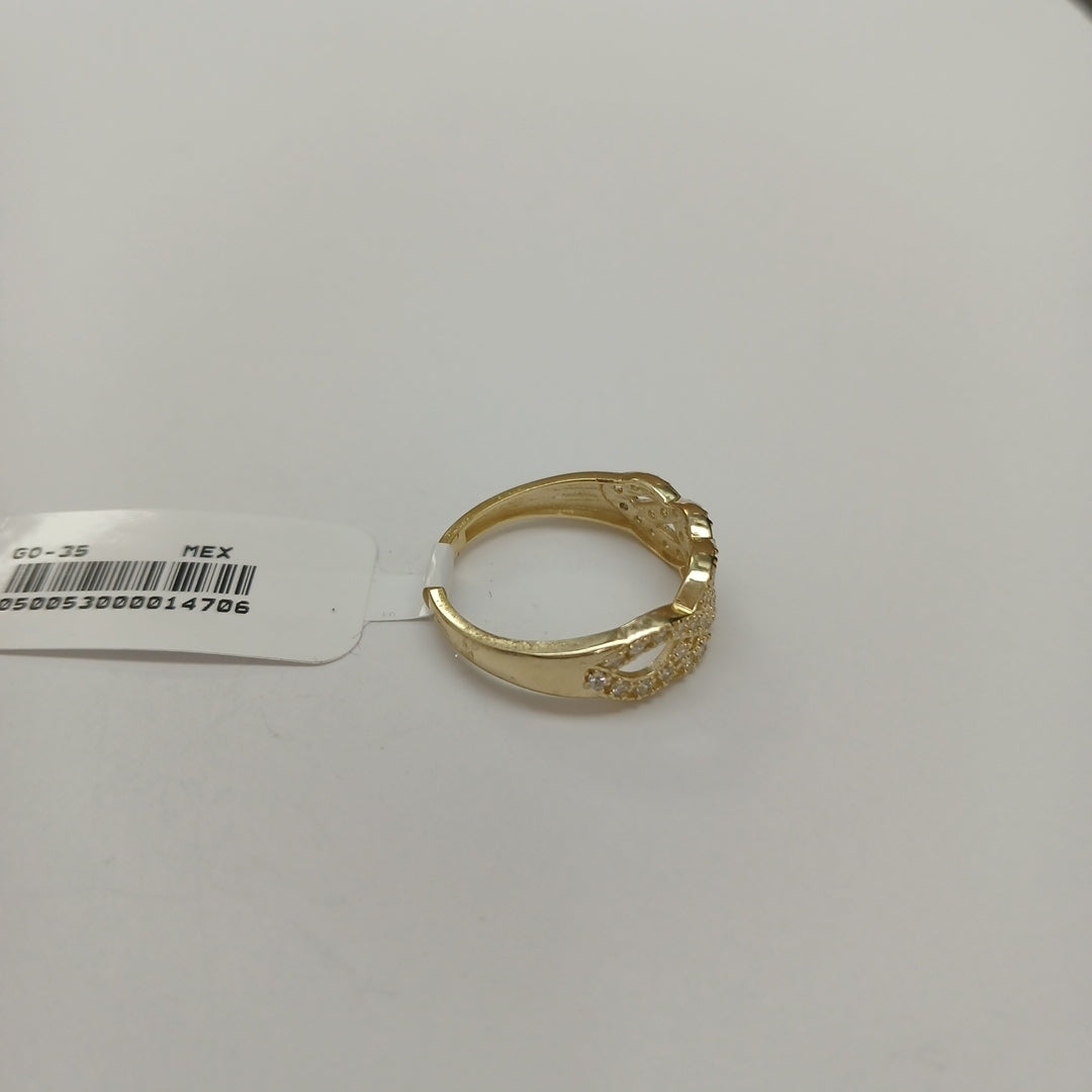 ANILLOS C CIRCONIAS 14K TALLA 8 2.6 GR (NUEVO)