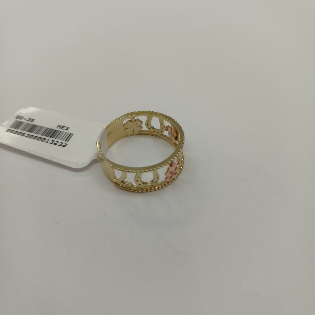 ANILLOS ARGOLLA DE LA SUERTE 10K TALLA 9 3.1 GR (NUEVO)