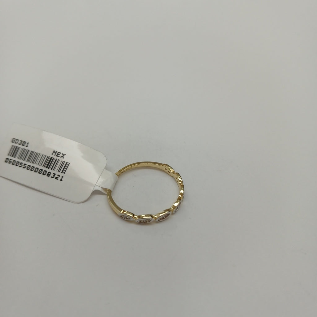 ANILLO ANILLITO FIG C CIRCONIAS 14K 6.5 TALLA 1.1 GR (NUEVO)