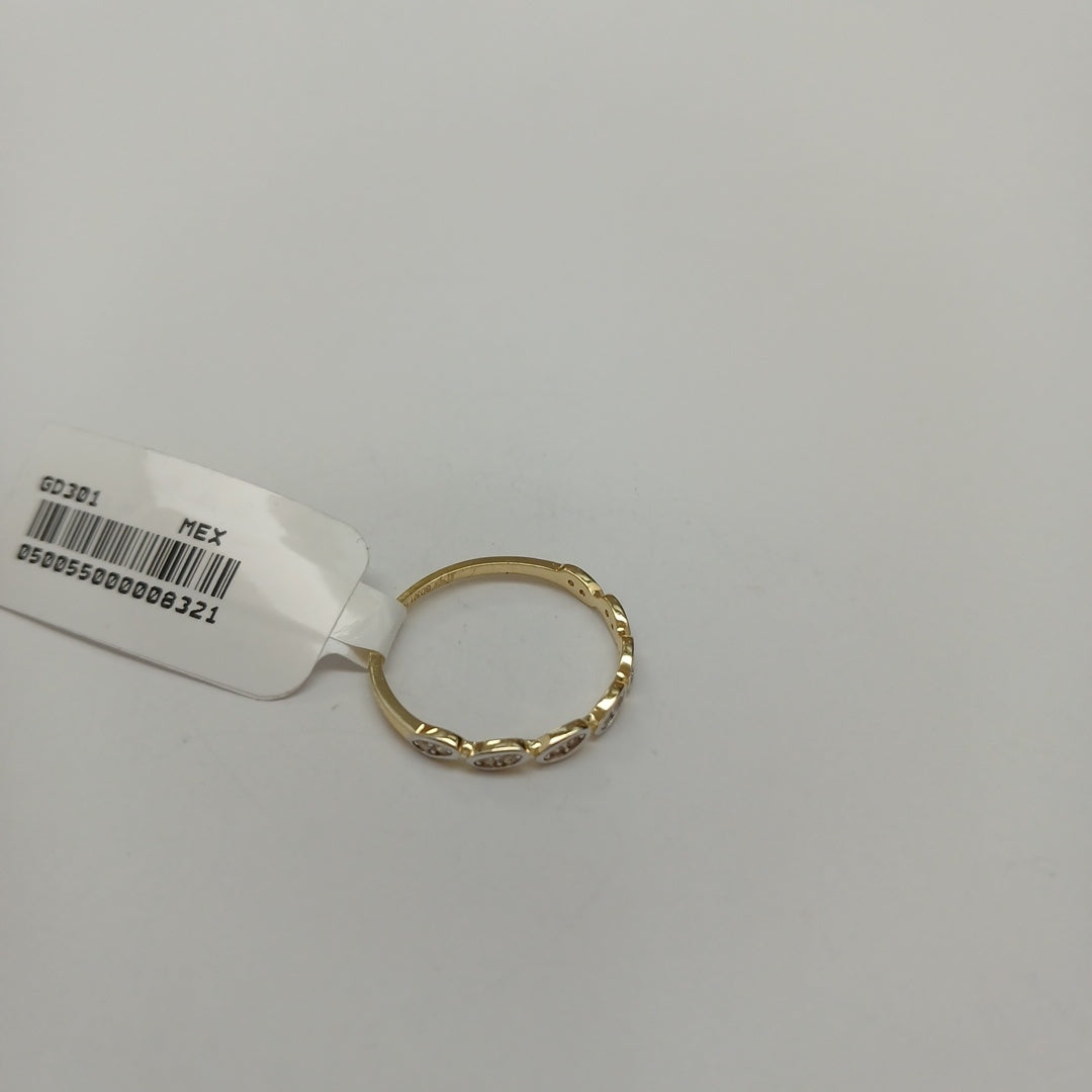 ANILLO ANILLITO FIG C CIRCONIAS 14K 6.5 TALLA 1.1 GR (NUEVO)