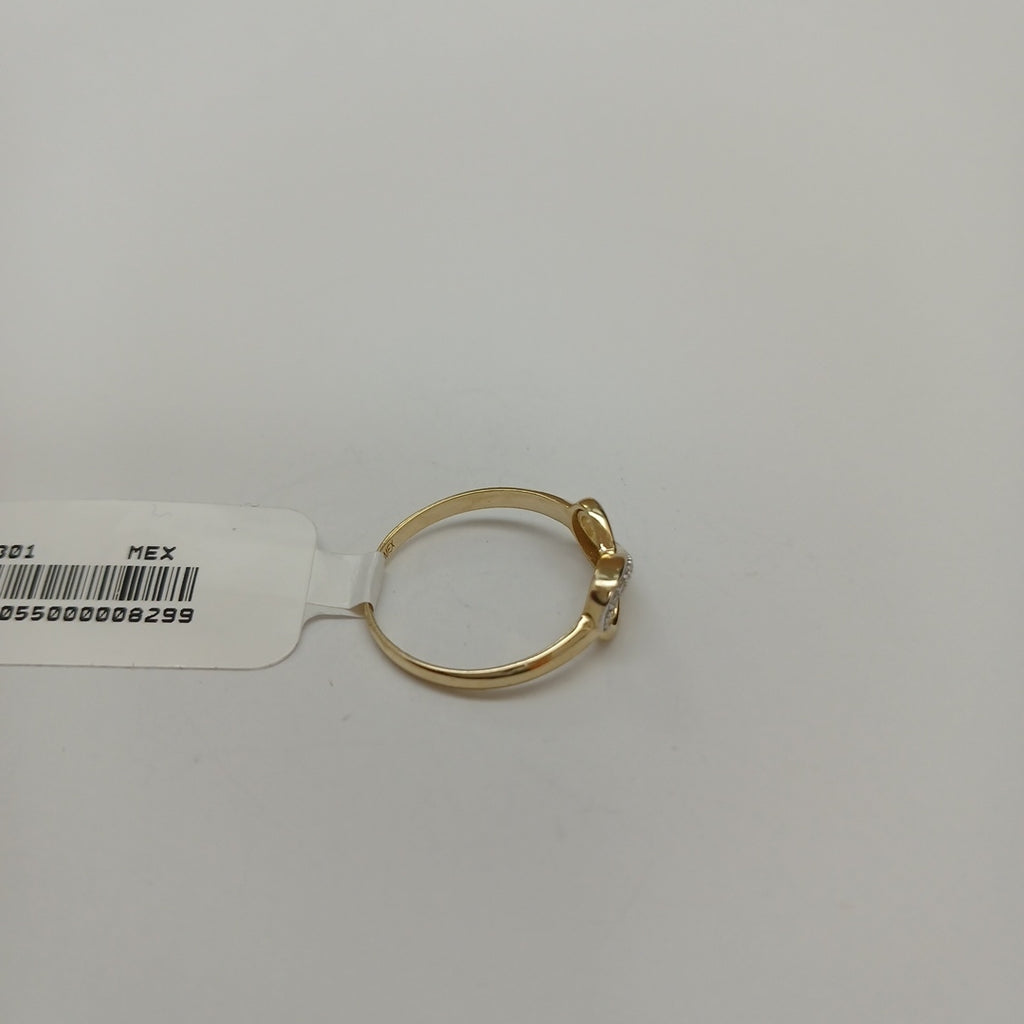 ANILLO ANILLITO FIG INFINITO C CIRCONIAS 14K 7 TALLA 1.5 GR (NUEVO)