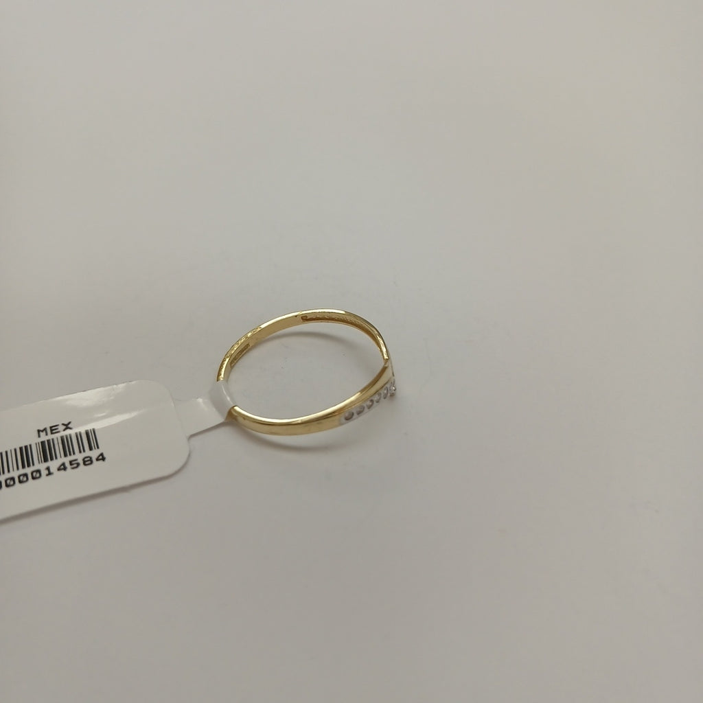 ANILLOS C CIRCONIAS 14K TALLA 8 1 GR (NUEVO)