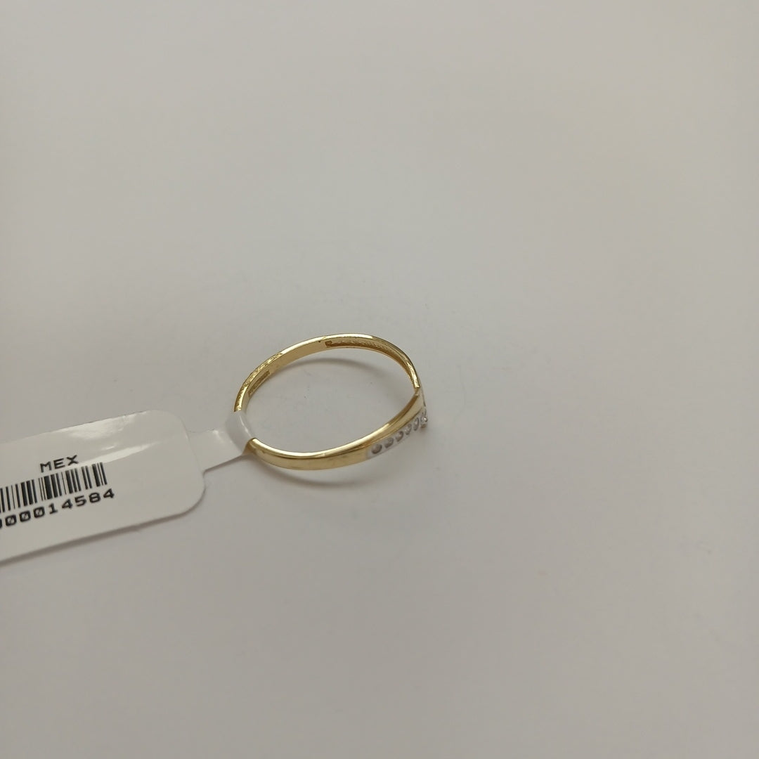 ANILLOS C CIRCONIAS 14K TALLA 8 1 GR (NUEVO)