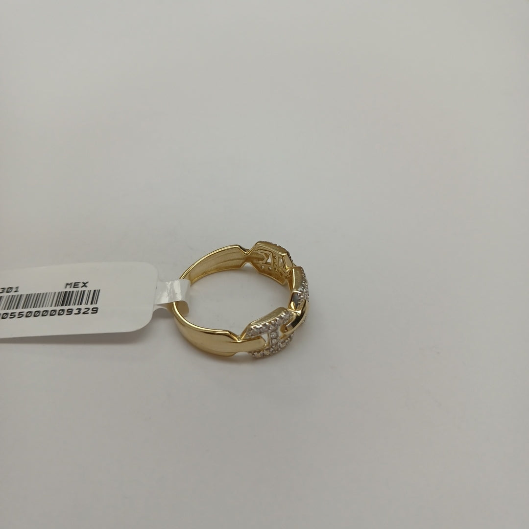 ANILLO ANILLITO C CIRCONIAS 14K 8 TALLA 2.7 GR (NUEVO)