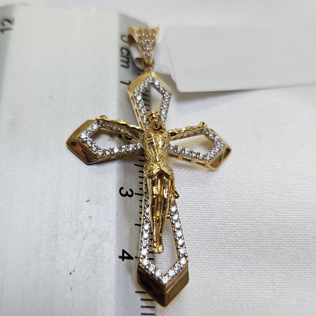 CRUCIFIJO ORO 14 K 4.4 GRMS (SEMINUEVO)
