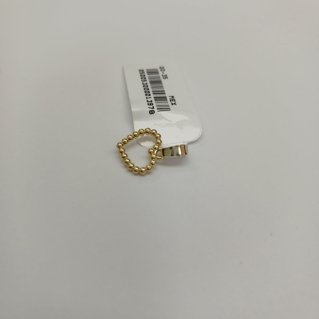 DIJE CORAZON CON CIRCONIAS 10K 0.6 GR (NUEVO)
