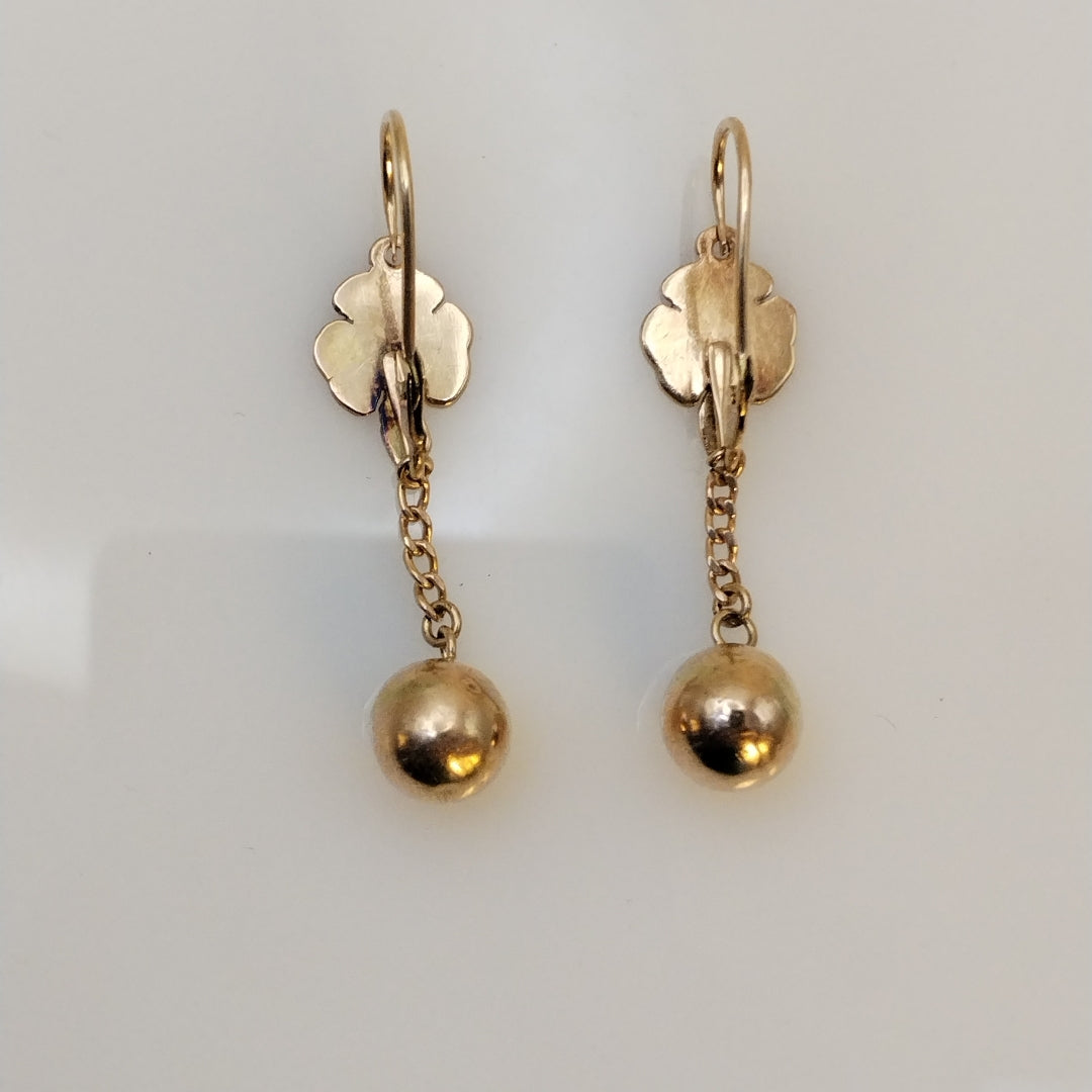 ARETES PAR ORO 8 K 3.2 GRMS (SEMINUEVO)