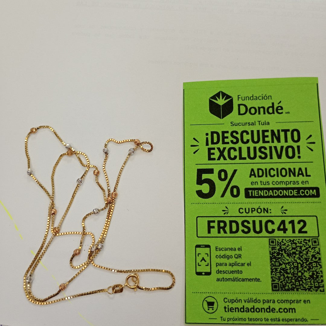CADENA ORO 14 K 3 GRMS (SEMINUEVO)