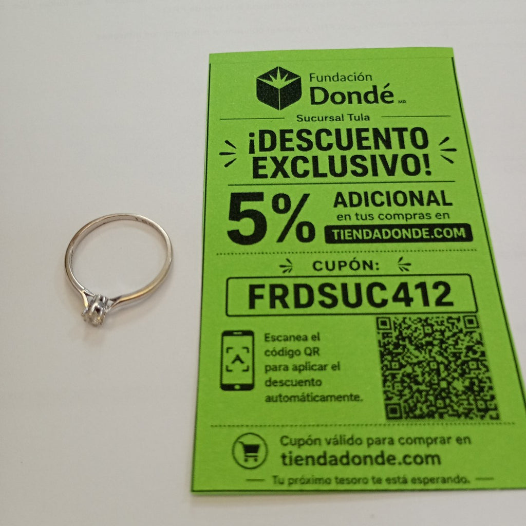 ANILLITO ORO BLANCO 14 K 1,40 GRMS (SEMINUEVO)