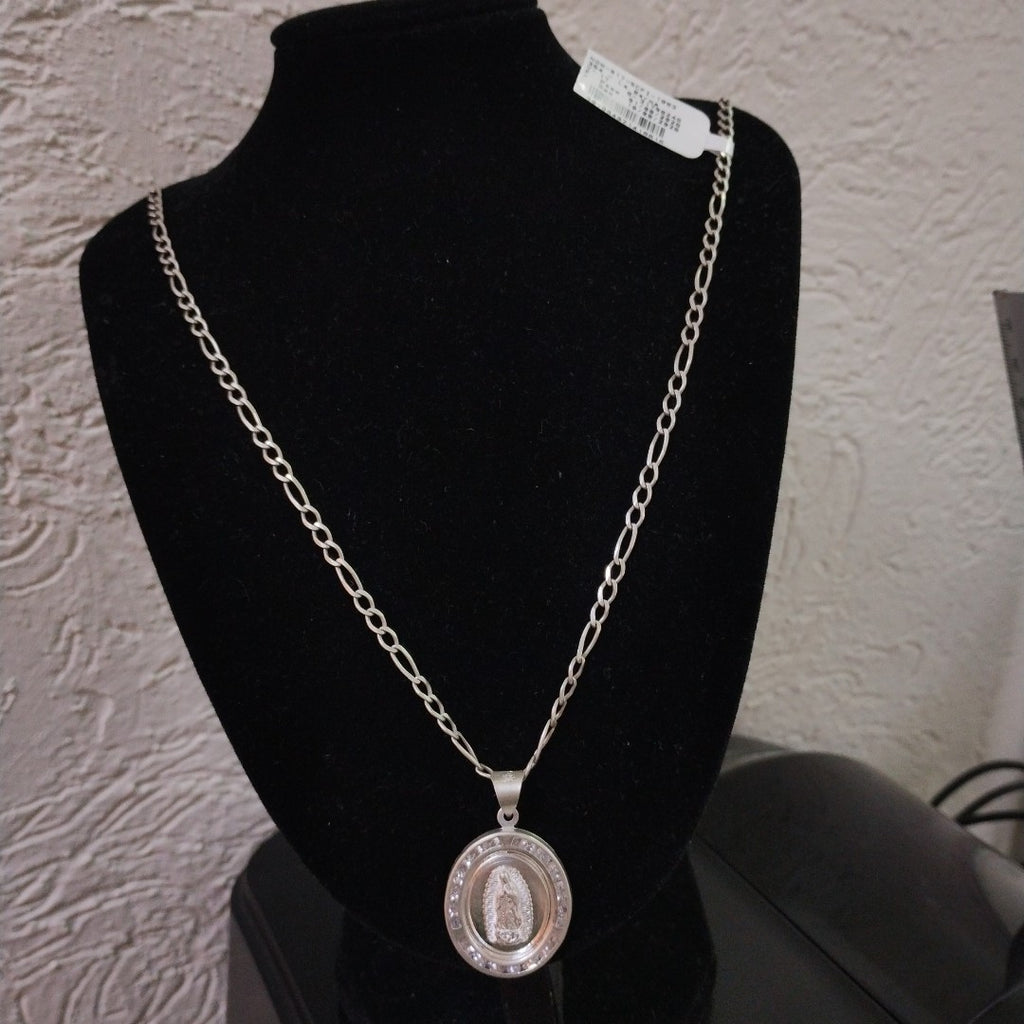 CADENA, MEDALLA RELIGIOSA PLATA 10.6 GRMS (SEMINUEVO)