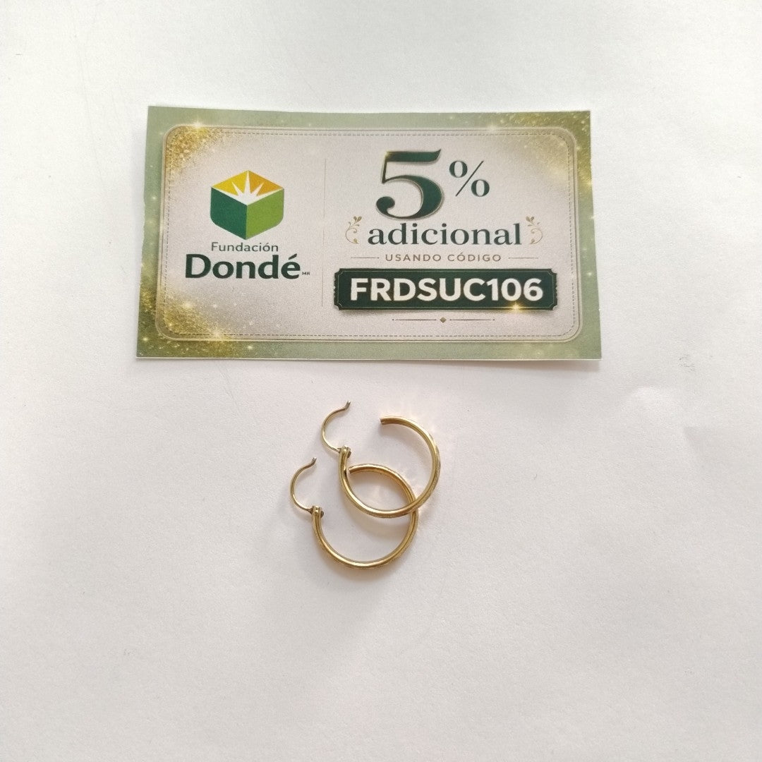 ARRACADAS PAR ORO 10 K 1,50 GRMS (SEMINUEVO)