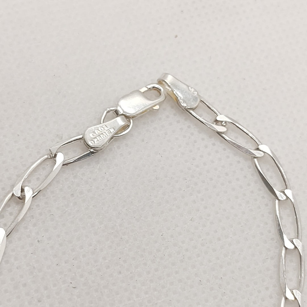 PULSERA TEJIDO ESLABONES PLATA .925 21 CM 4 GR (NUEVO)