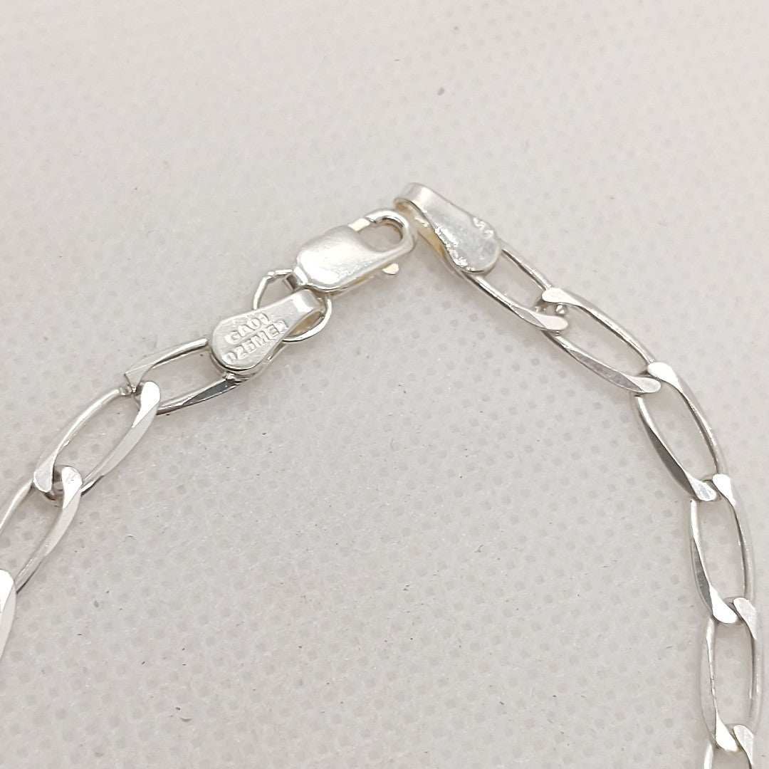PULSERA TEJIDO ESLABONES PLATA .925 21 CM 4 GR (NUEVO)