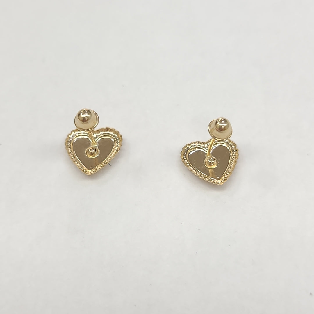 BROQUELES BROQUEL FIG CORAZON C CIRCONIA 14K 0.2614 GR (NUEVO)