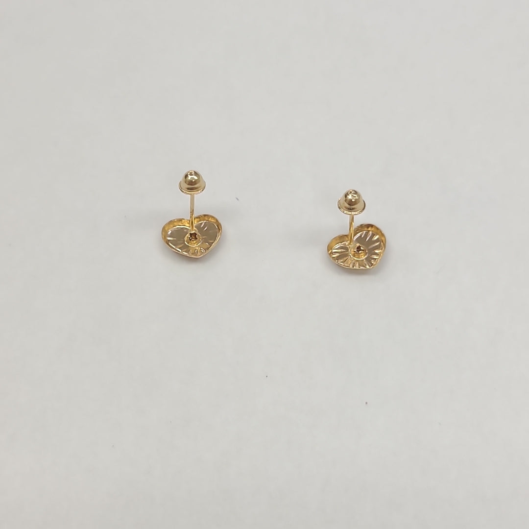 BROQUELES BROQUEL FIG CORAZON C CIRCONIA 14K 0.2603 GR (NUEVO)