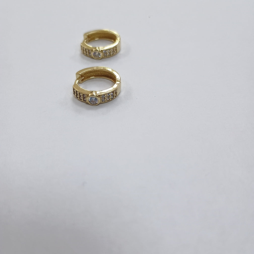 ARETES ARRACADAS C CIRCONIAS 10K 2.6 GR (NUEVO)