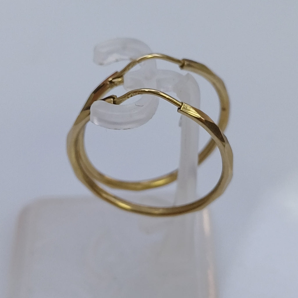 ARRACADAS PAR ORO 14 K 1.7 GRMS (SEMINUEVO)