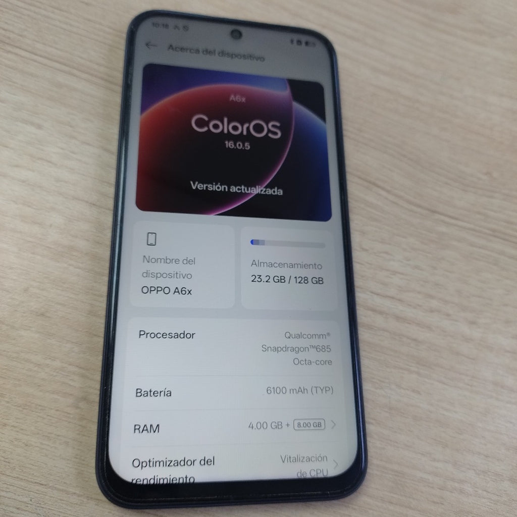 CELULAR OPPO A6X CPH2819 (2025) 128 GB 4 GB RAM (SEMINUEVO)