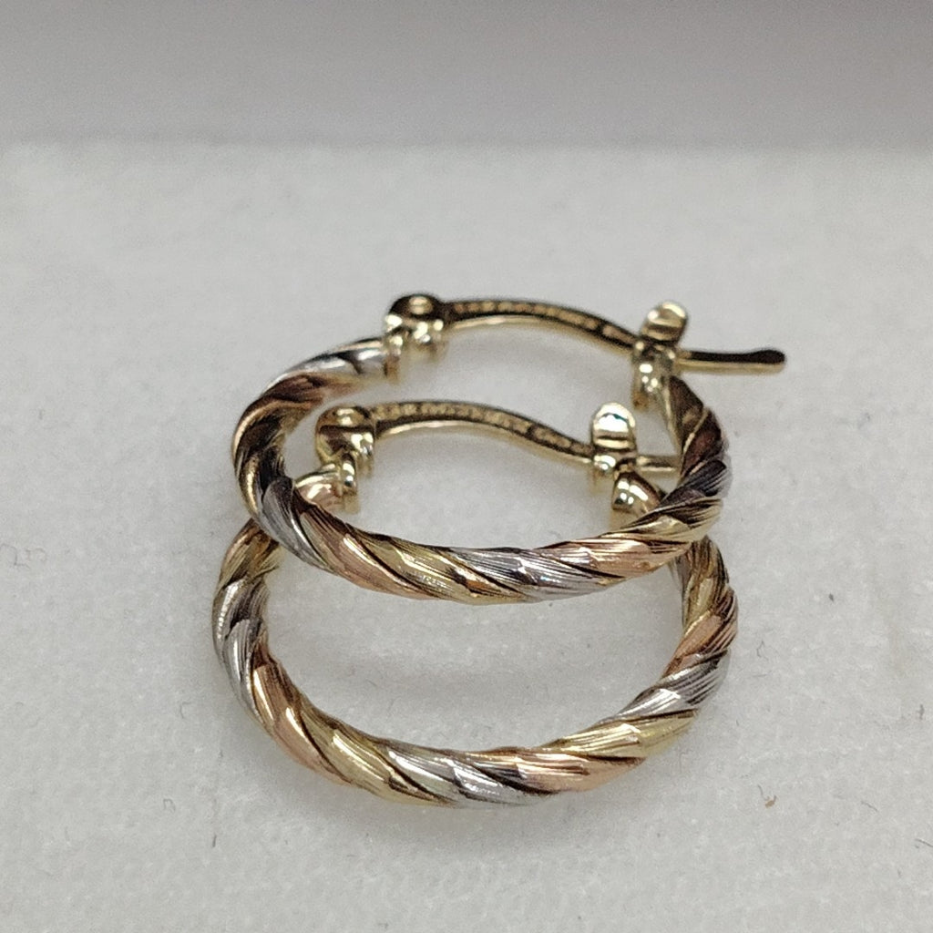 ARETES ARRACADAS COMBINADAS 14K 2.1 GR (NUEVO)