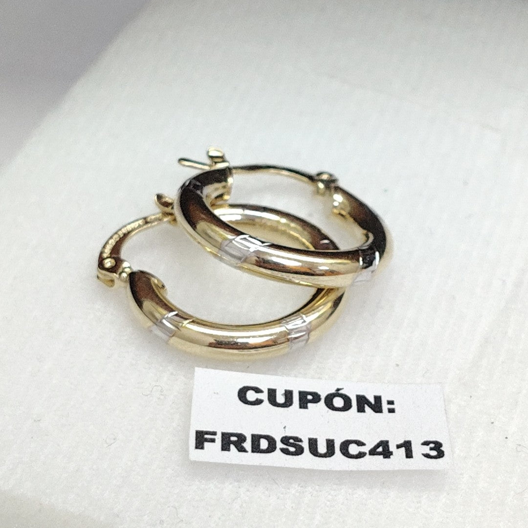 ARETES ARRACADAS COMBINADAS 14K 1.6 GR (NUEVO)