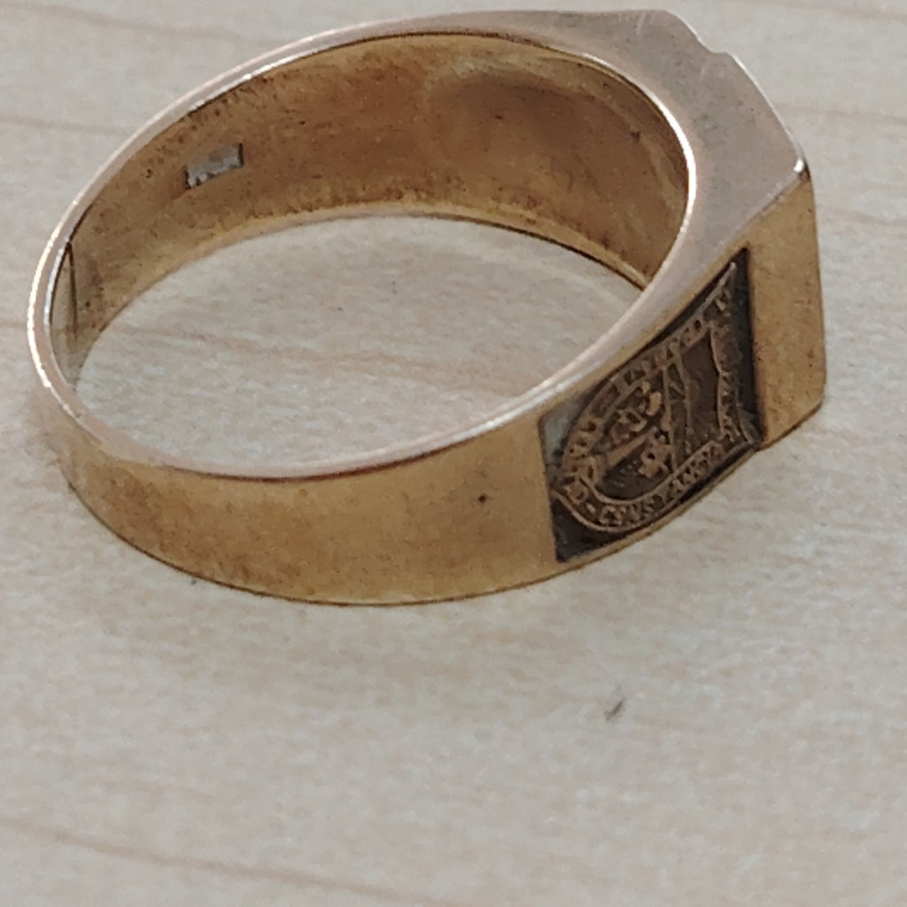 ANILLO DE GRADUACIÓN ORO 10 K 3.9 GRMS (SEMINUEVO)