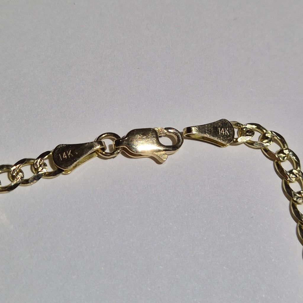PULSERAS BARBADA ORO 14K 21 CM 5.3 GR (NUEVO)
