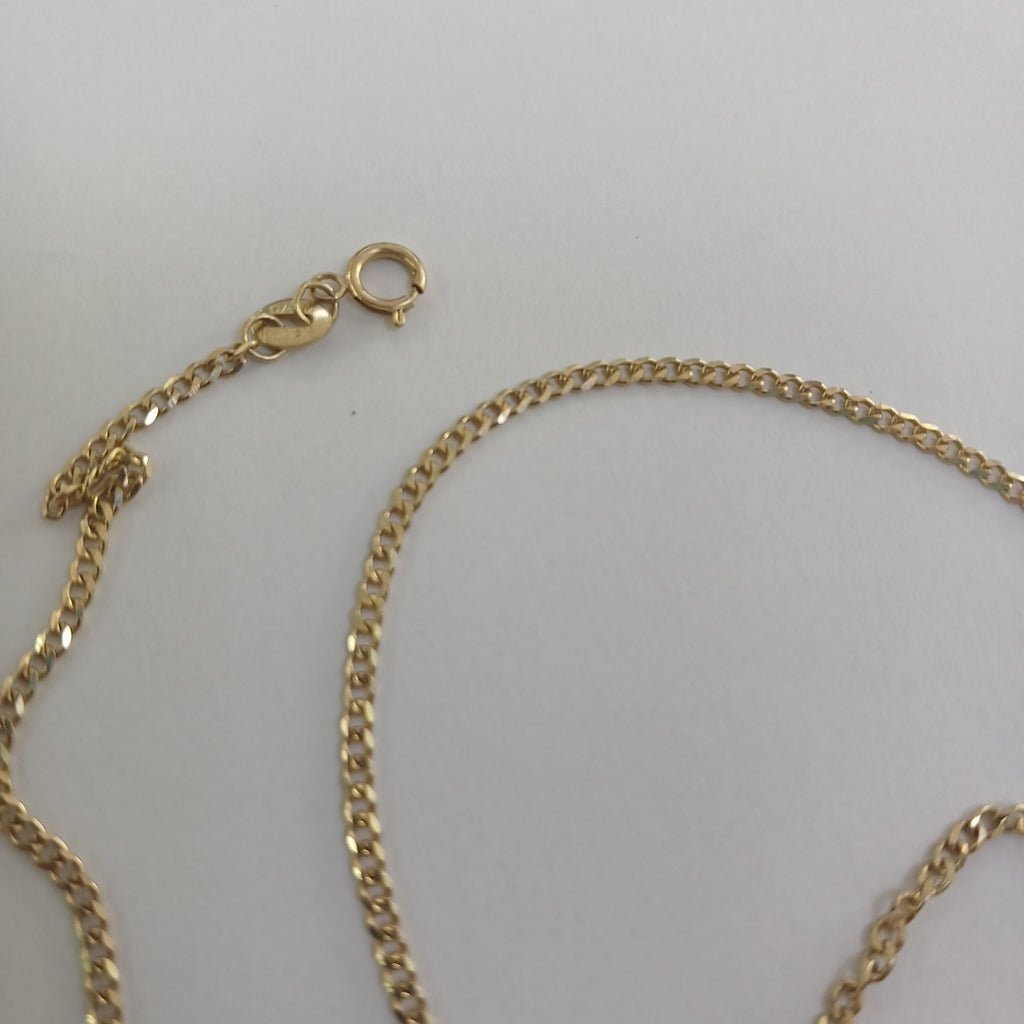 CADENAS TEJIDO BARBADA ORO 10K 55 CM 3.8 GR (NUEVO)