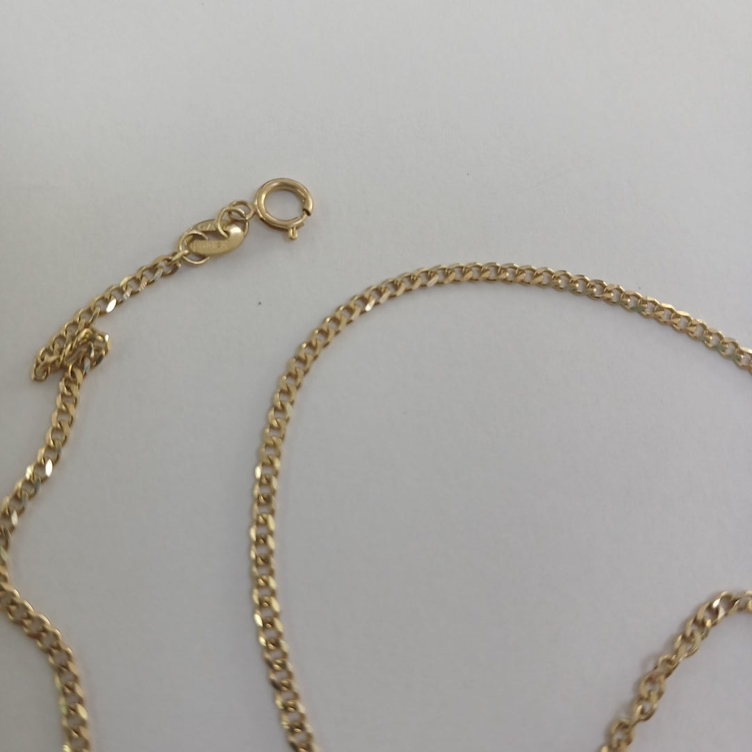 CADENAS TEJIDO BARBADA ORO 10K 55 CM 3.8 GR (NUEVO)