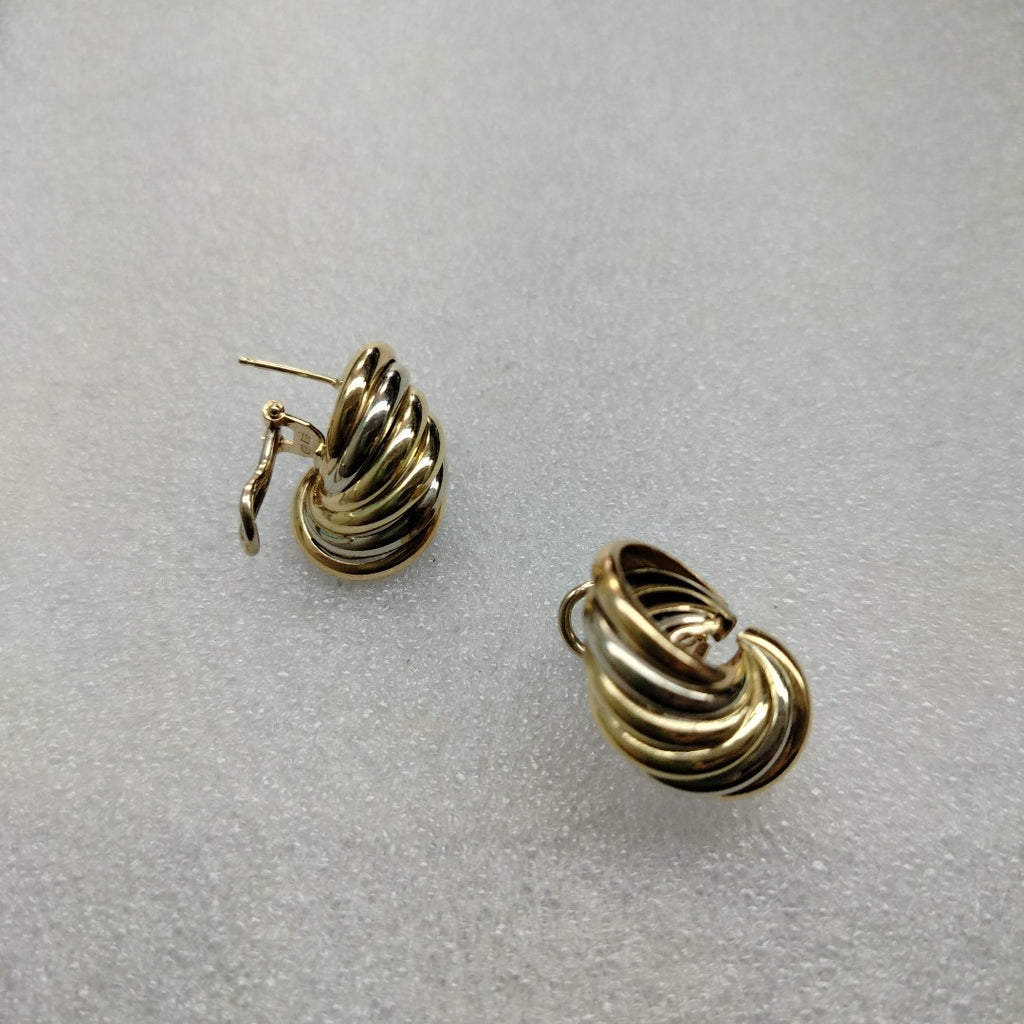 ARETES PAR ORO COMBINADO 10 K 7,80 GRMS (SEMINUEVO)