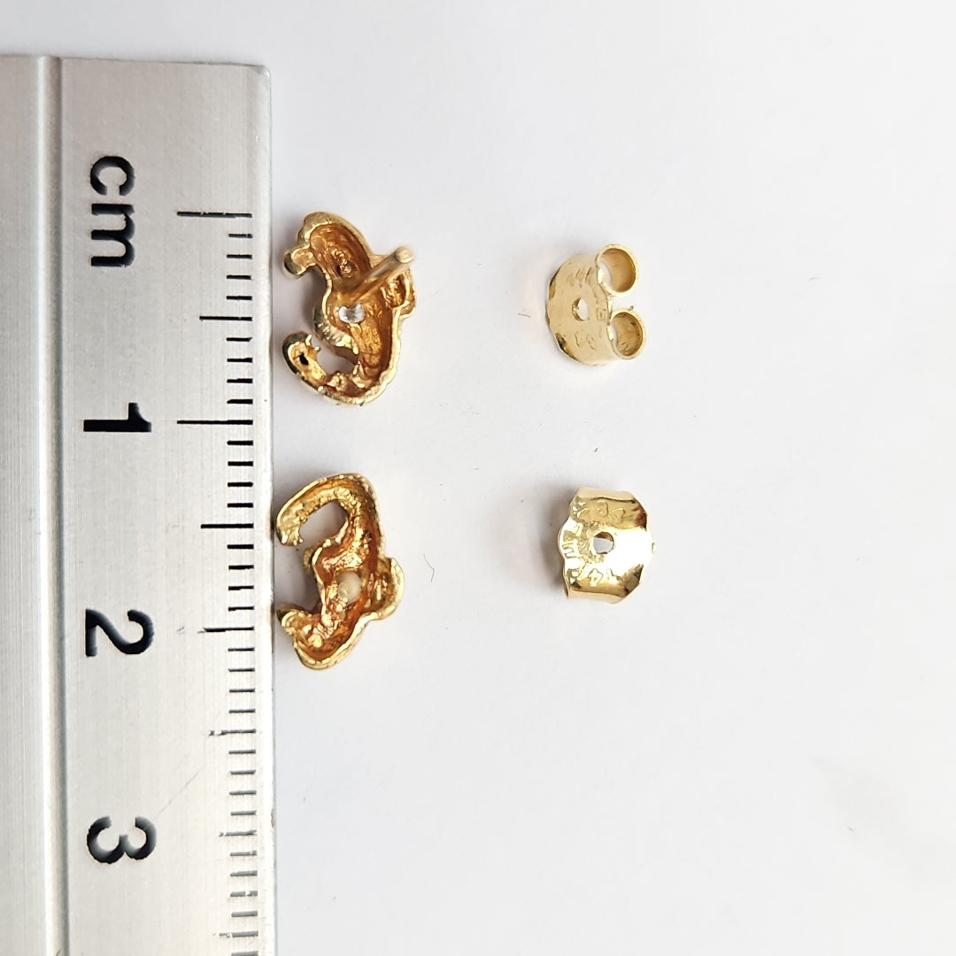 BROQUELES PAR ORO 14 K 2,30 GRMS (SEMINUEVO)