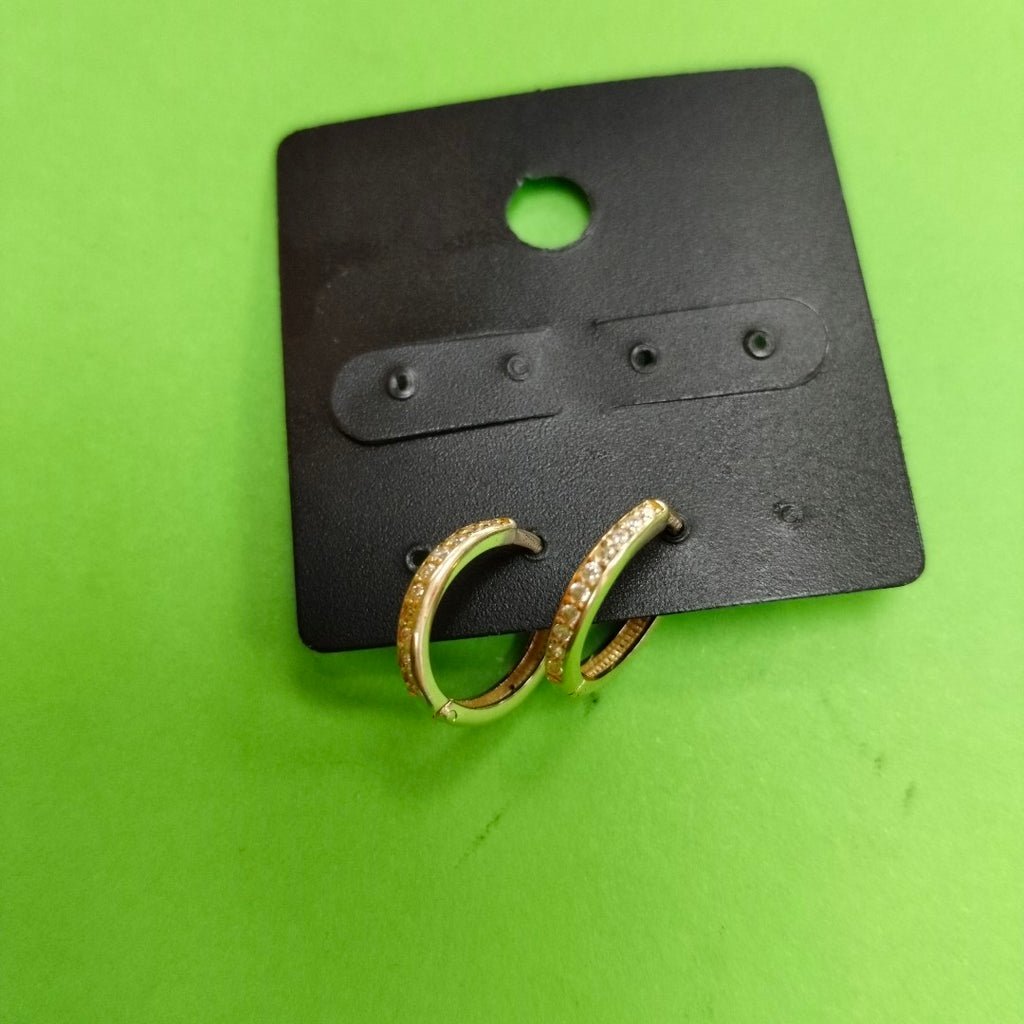 ARETES HUGGIES C CIRCONIA 14K 1.6 GR (NUEVO)