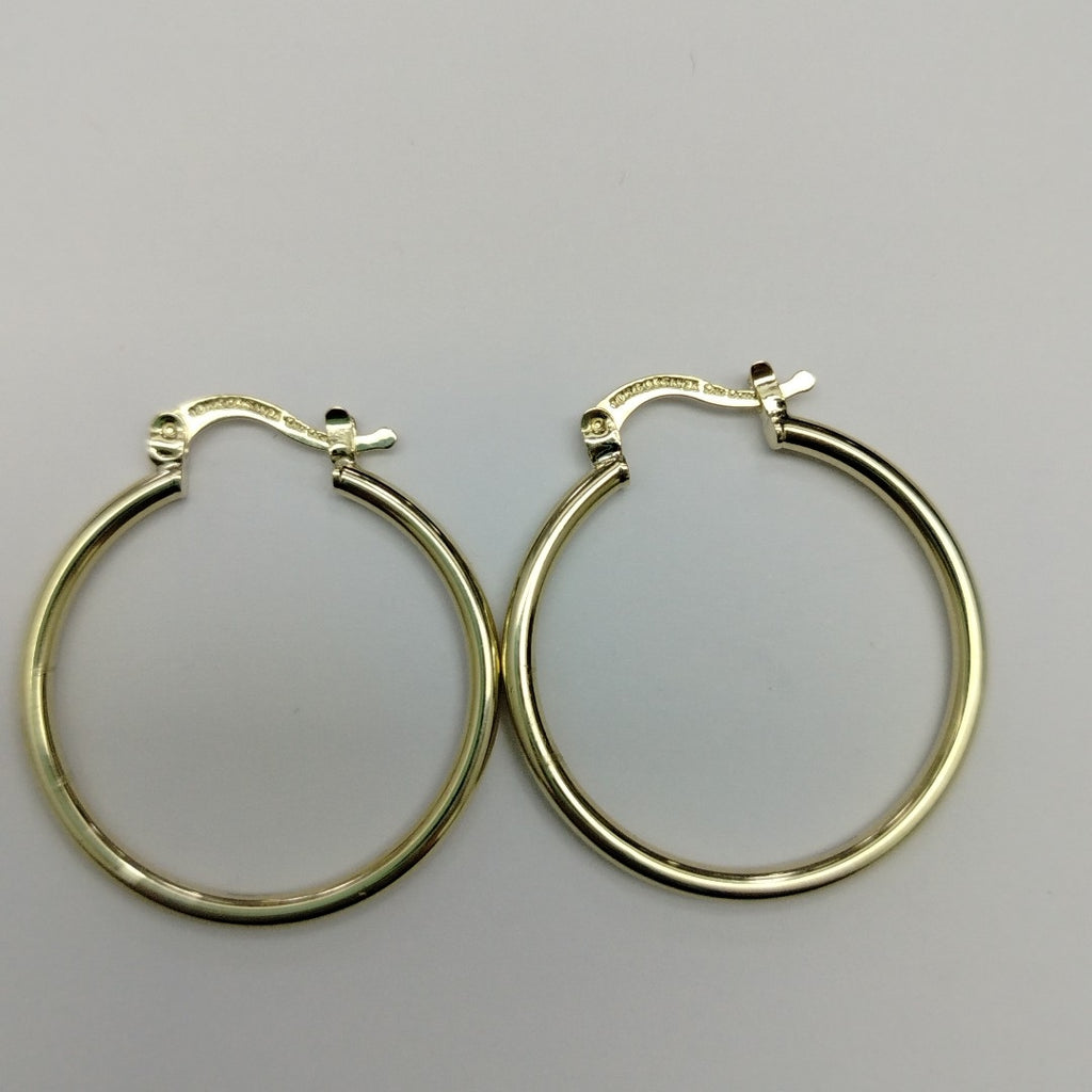 ARETES TEJIDO ARRACADAS LISAS 14K 1.5 GR (NUEVO)