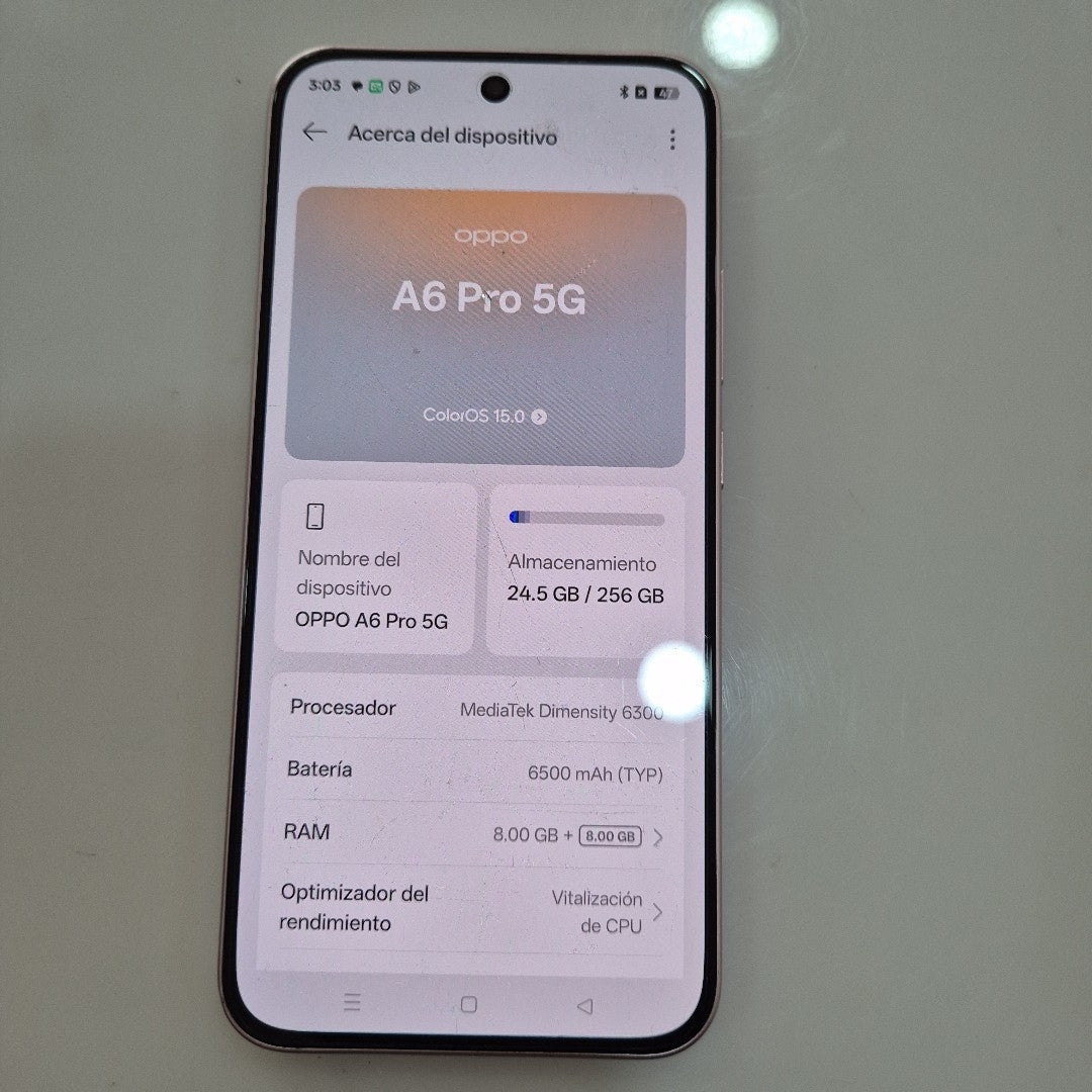 CELULAR OPPO A6 PRO CPH2781 (2025) 256 GB 8 GB RAM (SEMINUEVO)