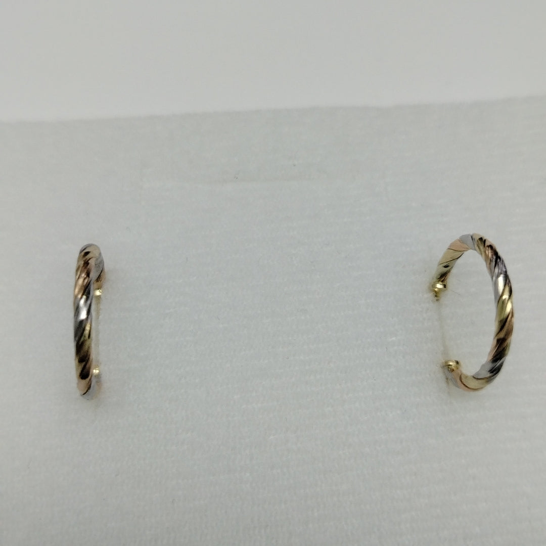 ARETES ARRACADAS COMBINADAS 14K 2.1 GR (NUEVO)