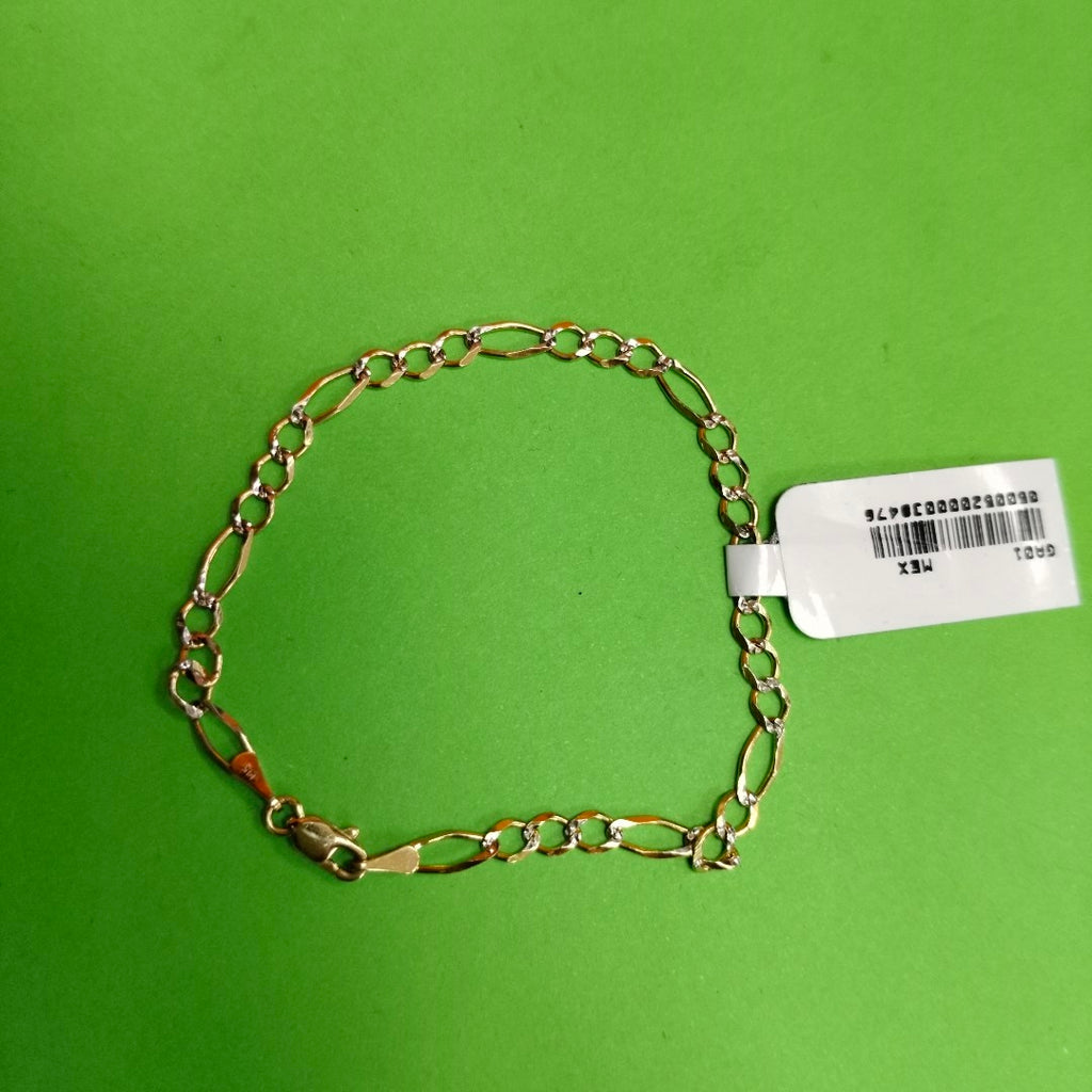 PULSERA 3X1 DIAMANTADA 14K 18 CM 2.7 GR (NUEVO)