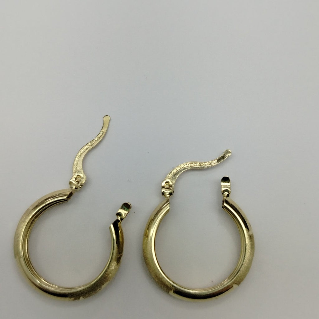 ARETES TEJIDO ARRACADA SATINADA 14K 2.5 GR (NUEVO)