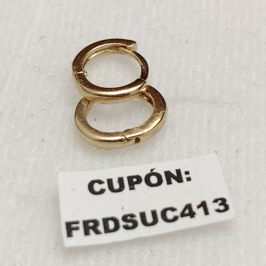 ARETES HUGGIE 14K 1.3 GR (NUEVO)