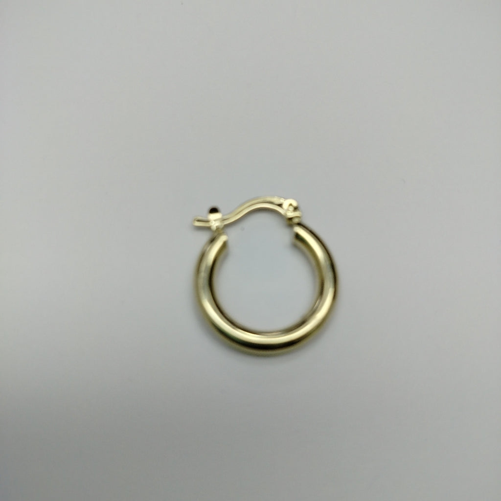 ARETES TEJIDO ARRACADAS LISAS 14K 1.6 GR (NUEVO)
