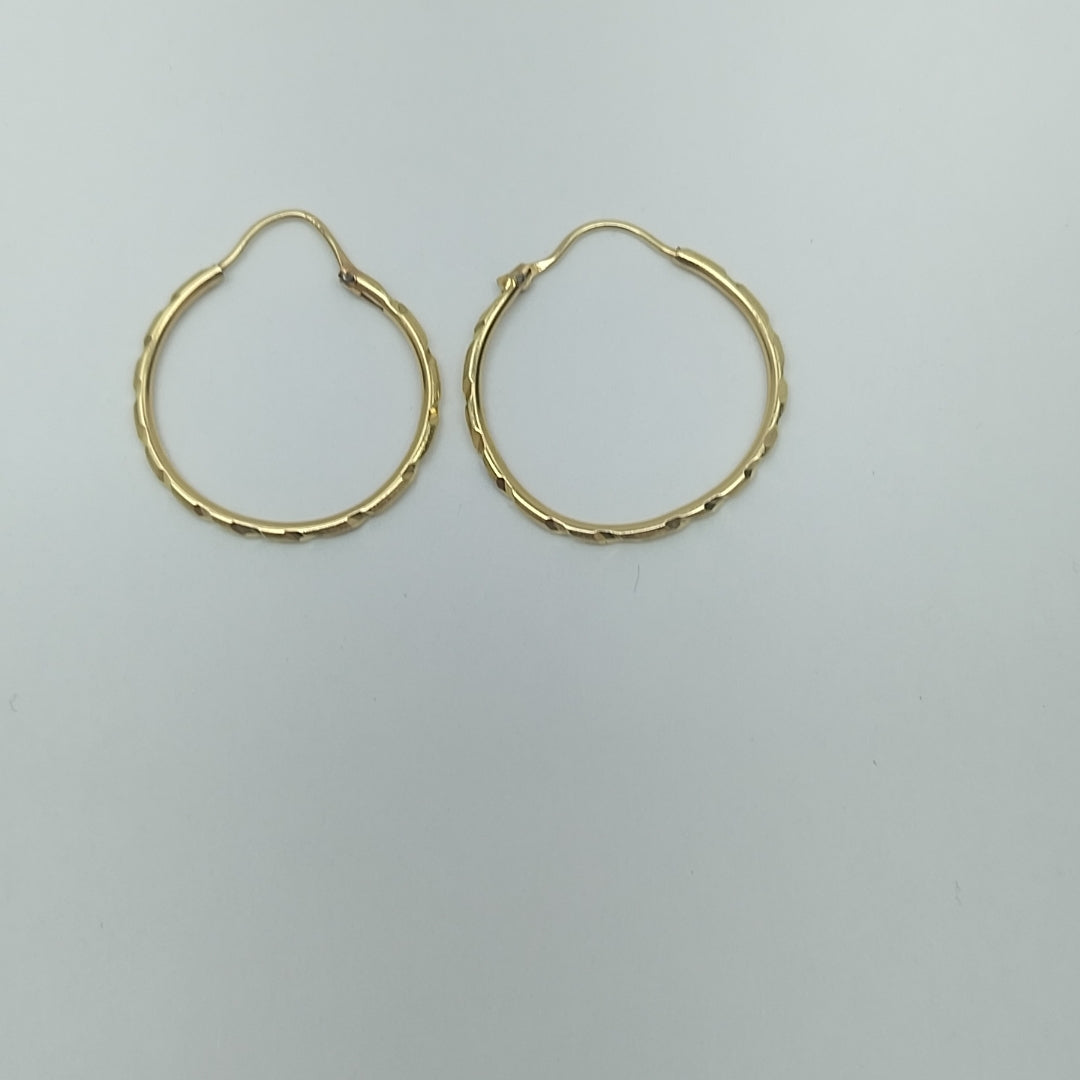 ARRACADAS PAR ORO 14 K 1.5 GRMS (SEMINUEVO)