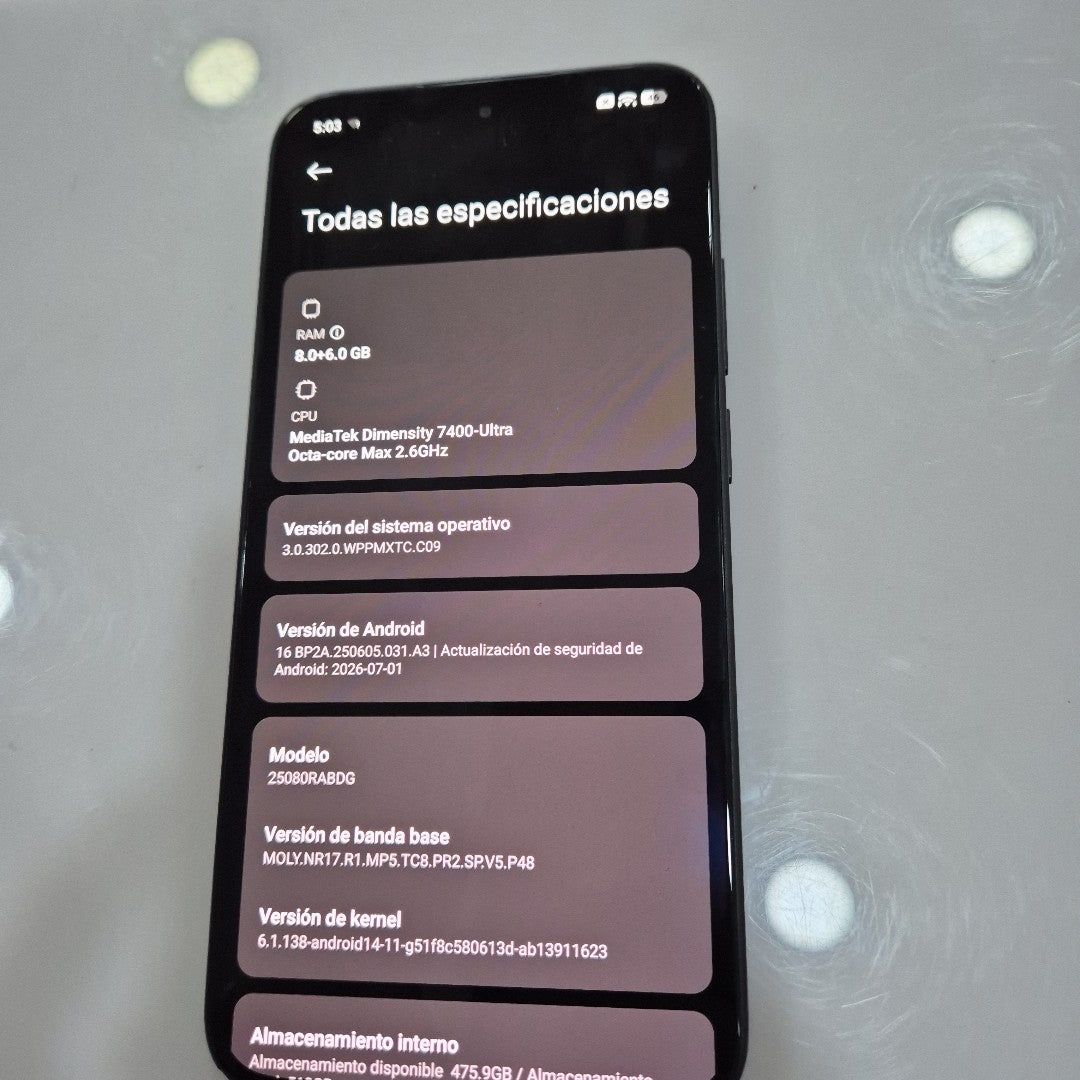 CELULAR XIAOMI REDMI NOTE 15 PRO 5G 25080RABDG (2026) 512 GB 8 GB RAM (SEMINUEVO)