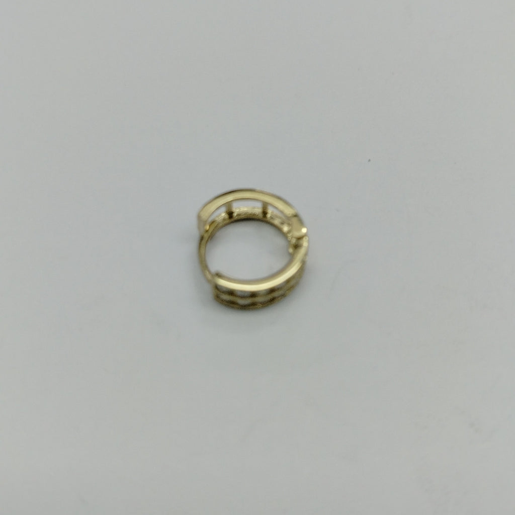 ARETES HUGGIES C CIRCONIAS 14K 1.7 GR (NUEVO)