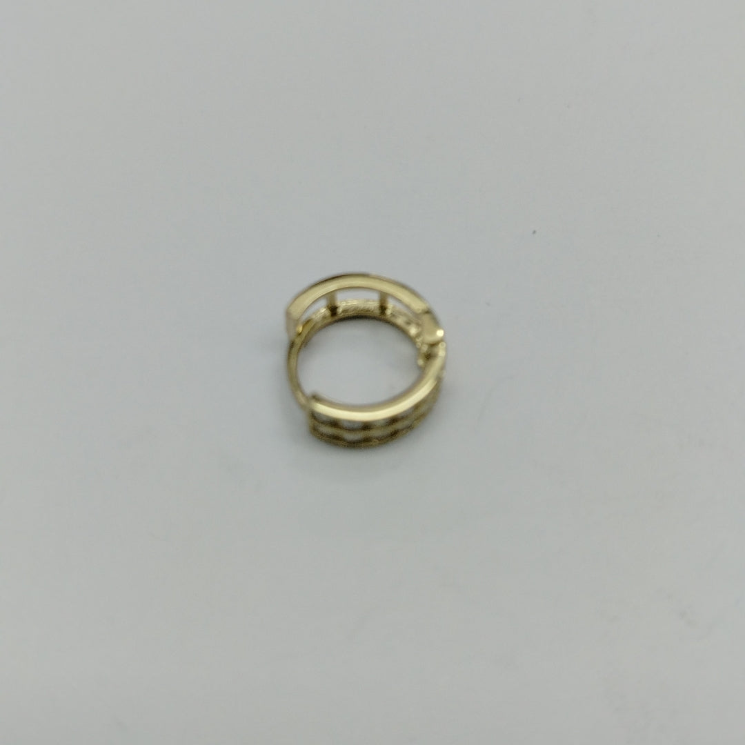 ARETES HUGGIES C CIRCONIAS 14K 1.7 GR (NUEVO)