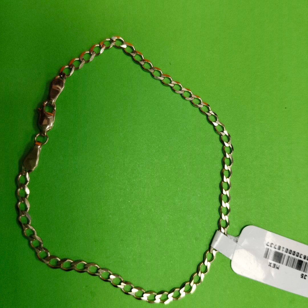 PULSERA TEJIDO BARBADA 14K 21 CM 3.8 GR (NUEVO)